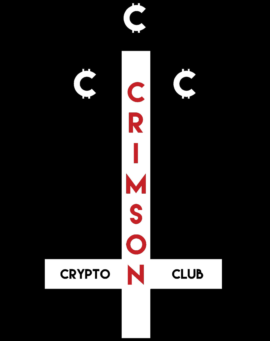 Kevin Smith Clerks 3 Blockchain Coltrane Crimson Crypto Club Logo Official Men's T-Shirt Black - Urban Species Design Close Up