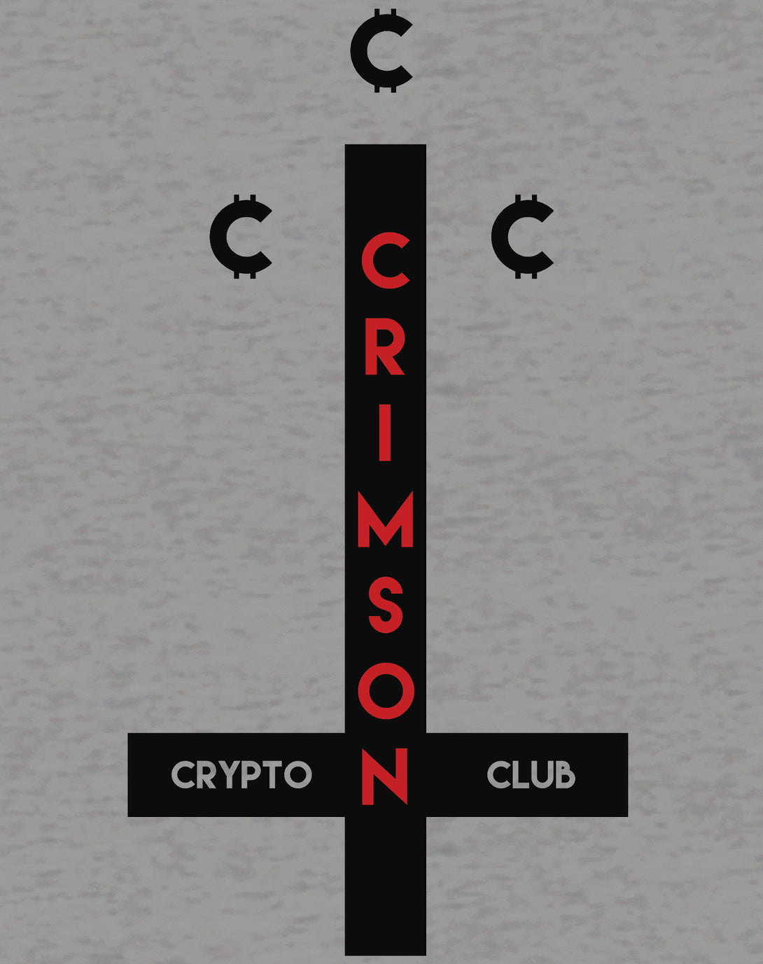 Kevin Smith Clerks 3 Blockchain Coltrane Crimson Crypto Club Logo Official Men's T-Shirt Sports Grey - Urban Species Design Close Up