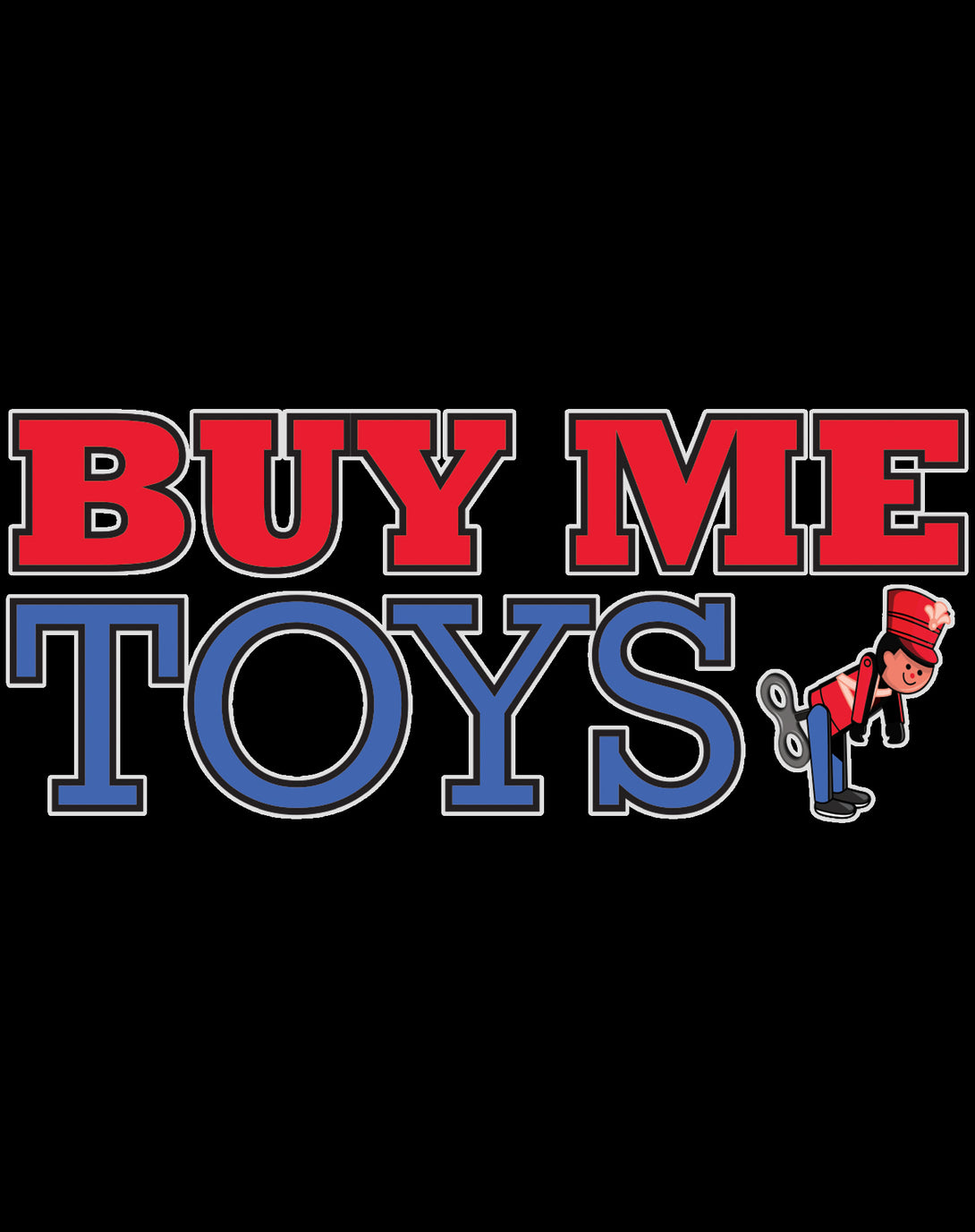Kevin Smith Clerks 3 Buy Me Toys Logo Official Men's T-Shirt Black - Urban Species Design Close Up
