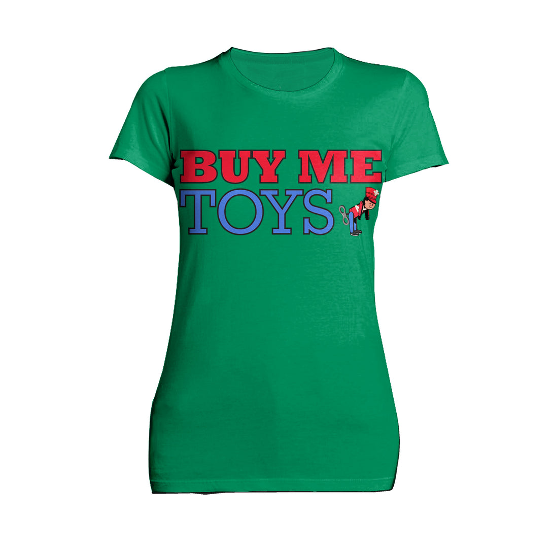 Kevin Smith Clerks 3 Buy Me Toys Logo Official Women's T-Shirt Green - Urban Species