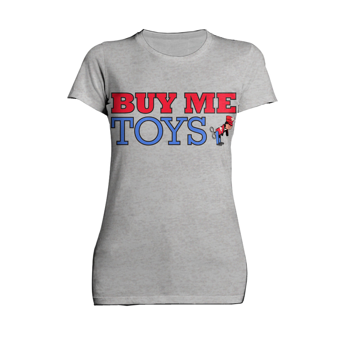 Kevin Smith Clerks 3 Buy Me Toys Logo Official Women's T-Shirt Sports Grey - Urban Species