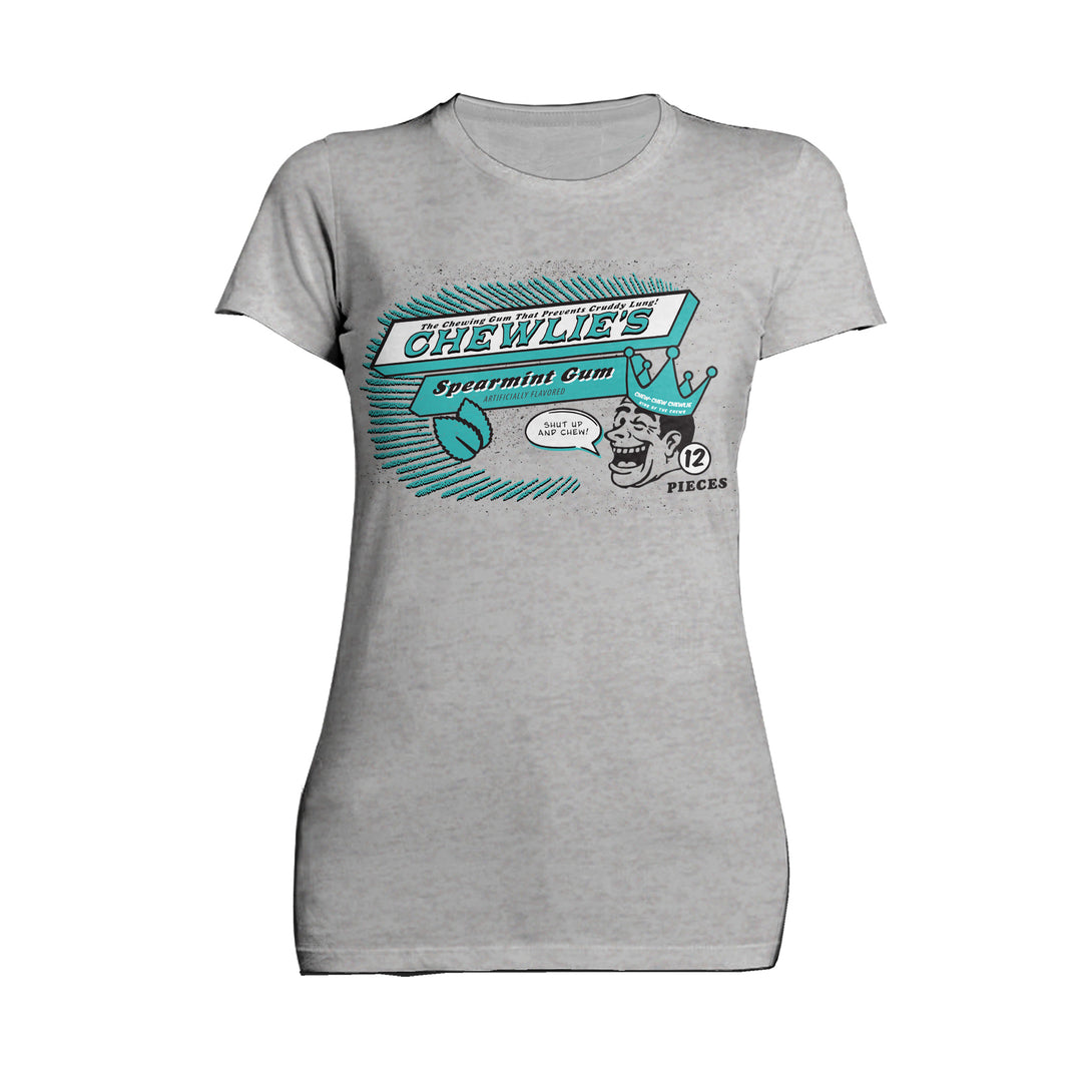 Kevin Smith Clerks 3 Chewlie's Spearmint Gum Vintage Logo Official Women's T-Shirt Sports Grey - Urban Species
