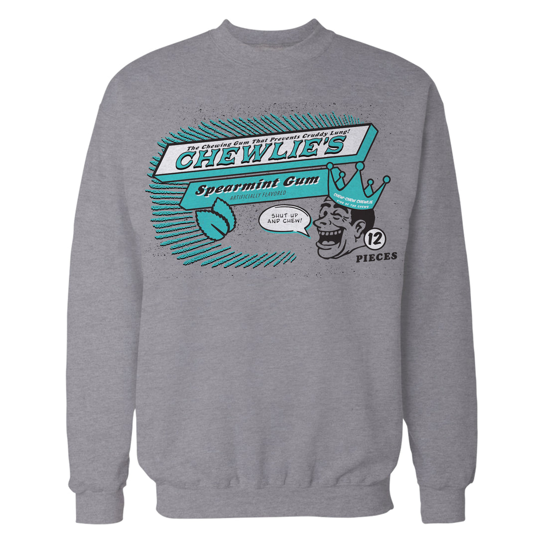 Kevin Smith Clerks 3 Chewlie's Spearmint Gum Vintage Logo Official Sweatshirt Sports Grey - Urban Species