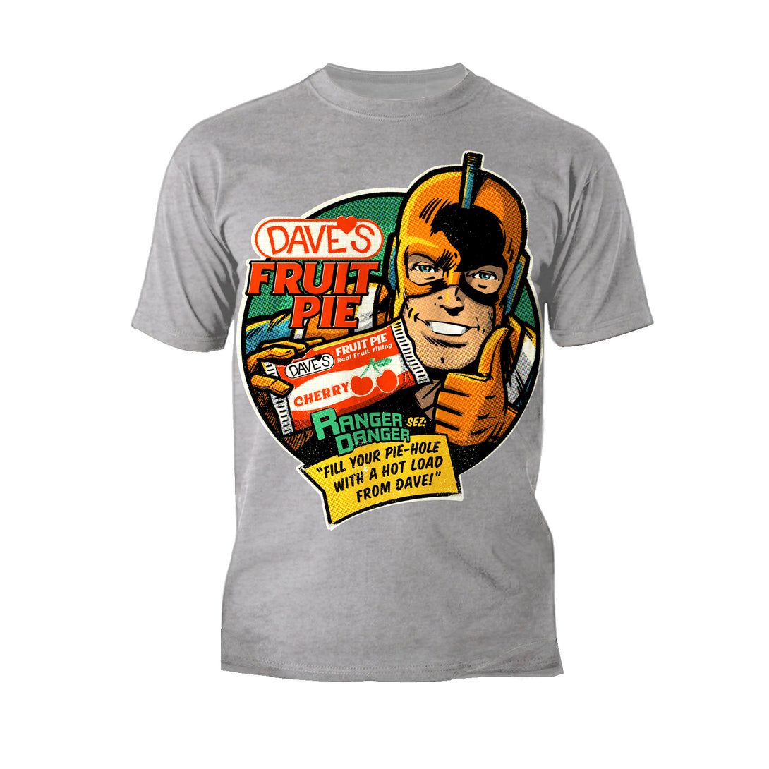 Kevin Smith Clerks 3 Dave's Fruit Pie Ranger Danger Vintage Logo Official Men's T-Shirt Sports Grey - Urban Species