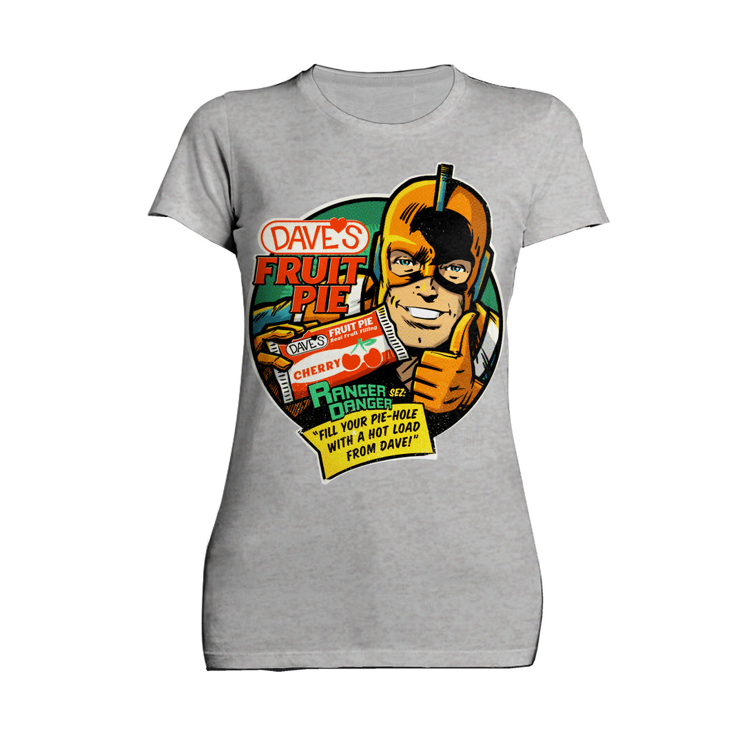 Kevin Smith Clerks 3 Dave's Fruit Pie Ranger Danger Vintage Logo Official Women's T-Shirt Sports Grey - Urban Species