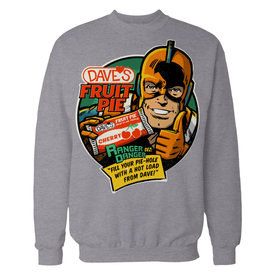 Kevin Smith Clerks 3 Dave's Fruit Pie Ranger Danger Vintage Logo Official Sweatshirt Sports Grey - Urban Species