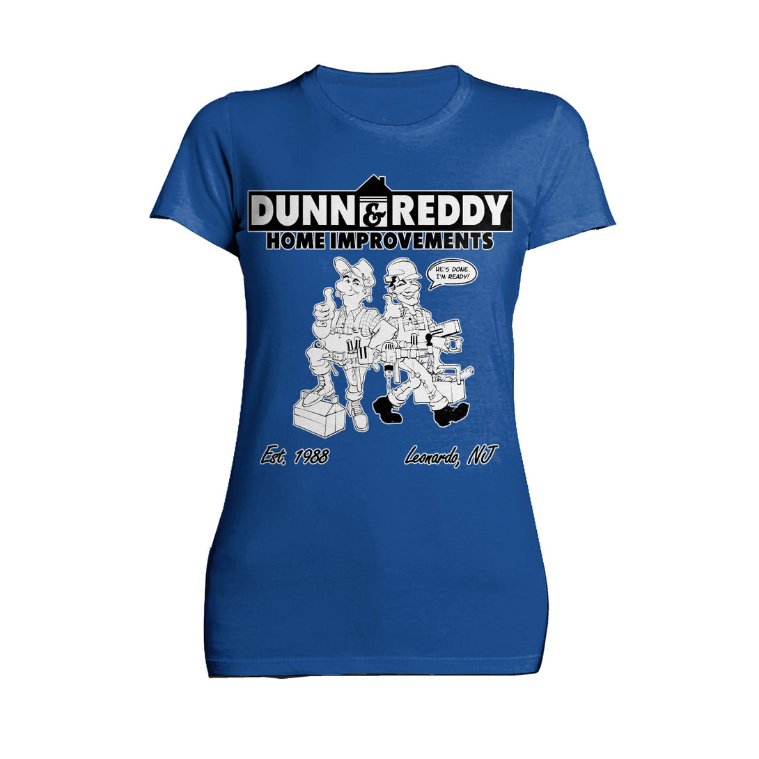 Kevin Smith Clerks 3 Dunn & Ready Roofing Splash Official Women's T-Shirt Blue - Urban Species