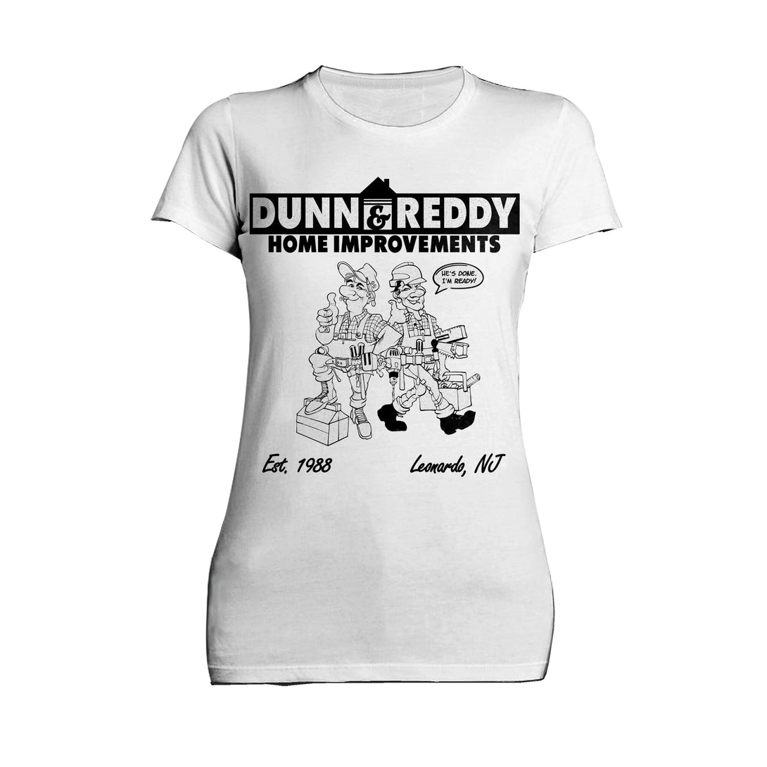 Kevin Smith Clerks 3 Dunn & Ready Roofing Splash Official Women's T-Shirt White - Urban Species