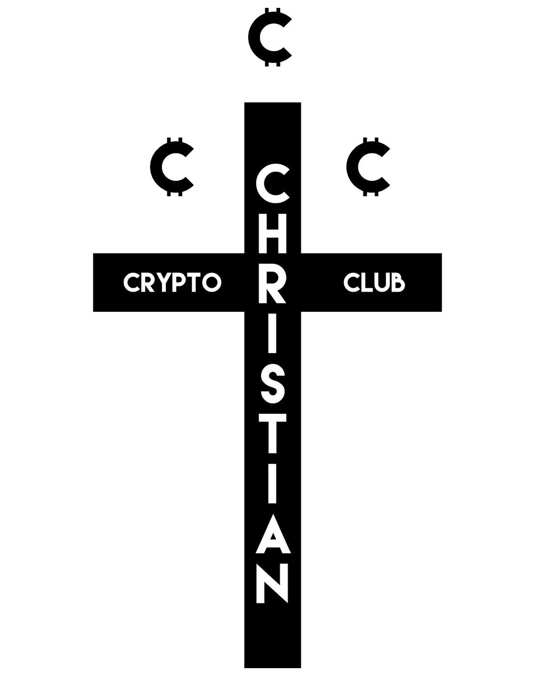 Kevin Smith Clerks 3 Elias Christian Crypto Club Logo Official Men's T-Shirt White - Urban Species Design Close Up