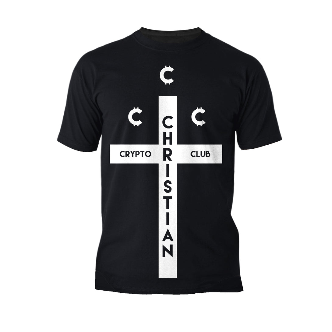 Kevin Smith Clerks 3 Elias Christian Crypto Club Logo Official Men's T-Shirt Black - Urban Species