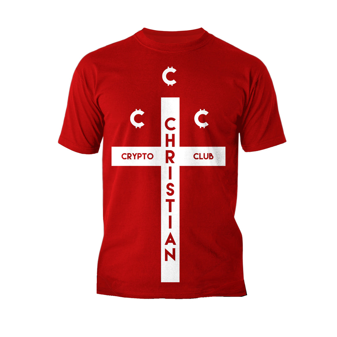 Kevin Smith Clerks 3 Elias Christian Crypto Club Logo Official Men's T-Shirt Red - Urban Species