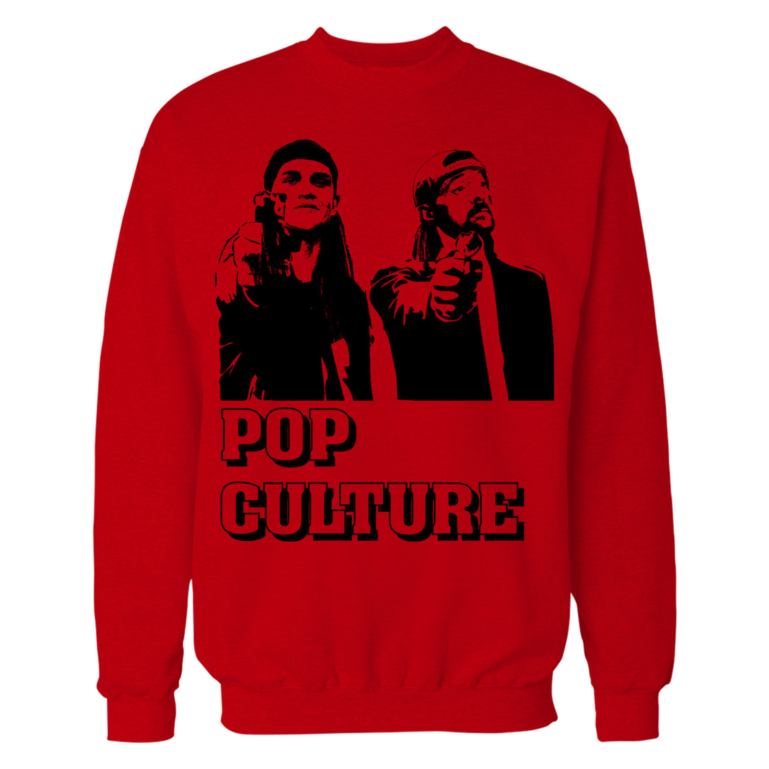Kevin Smith Jay & Silent Bob Pop Culture Fiction Remix Official Sweatshirt Red - Urban Species