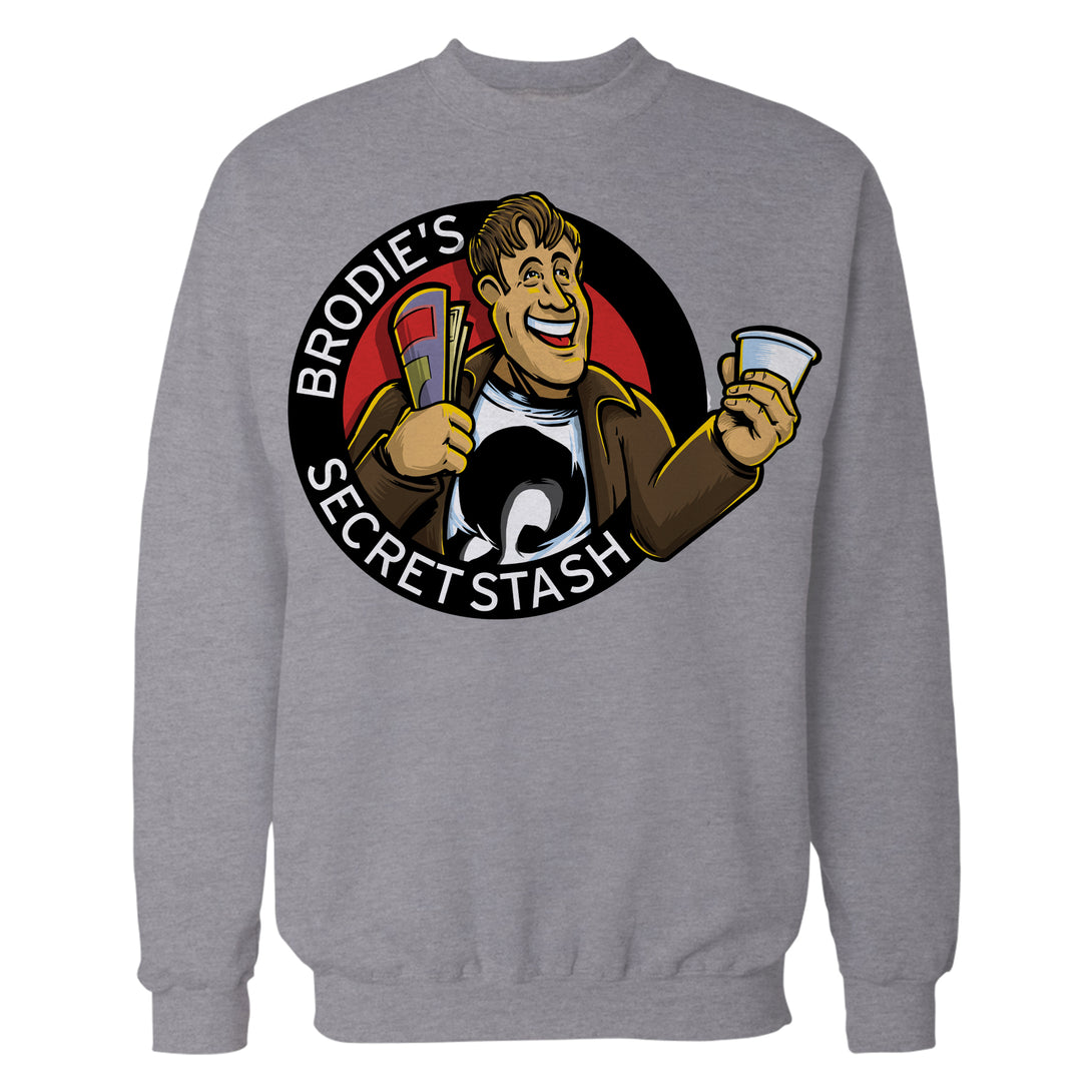 Kevin Smith Jay & Silent Bob Reboot Brodie's Secret Stash Comic Book Store Logo Official Sweatshirt Sports Grey - Urban Species