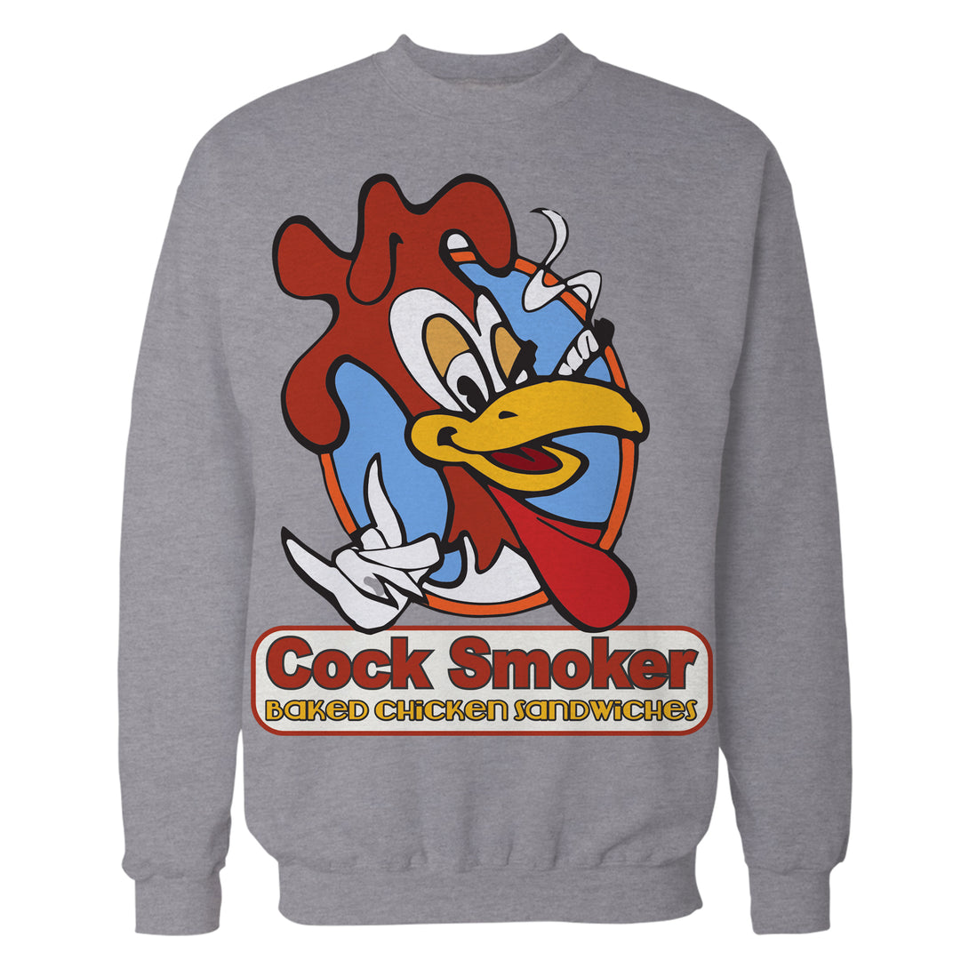 Kevin Smith Jay & Silent Bob Reboot Cock Smoker Baked Chicken Sandwiches Logo Official Sweatshirt Sports Grey - Urban Species