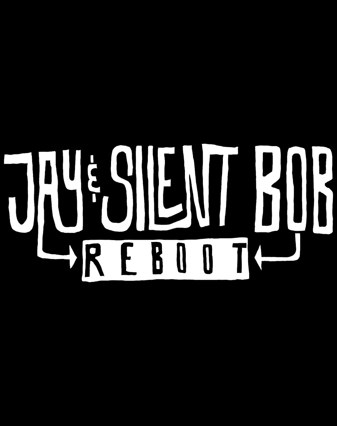 Kevin Smith Jay & Silent Bob Reboot Movie Logo Official Sweatshirt Black - Urban Species Design Close Up