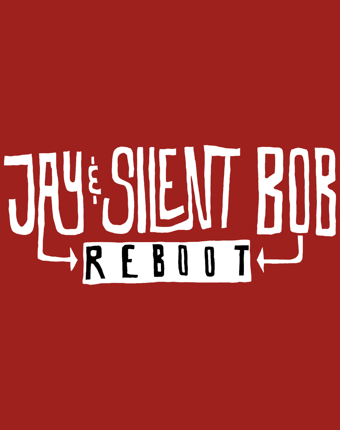 Kevin Smith Jay & Silent Bob Reboot Movie Logo Official Sweatshirt Red - Urban Species Design Close Up