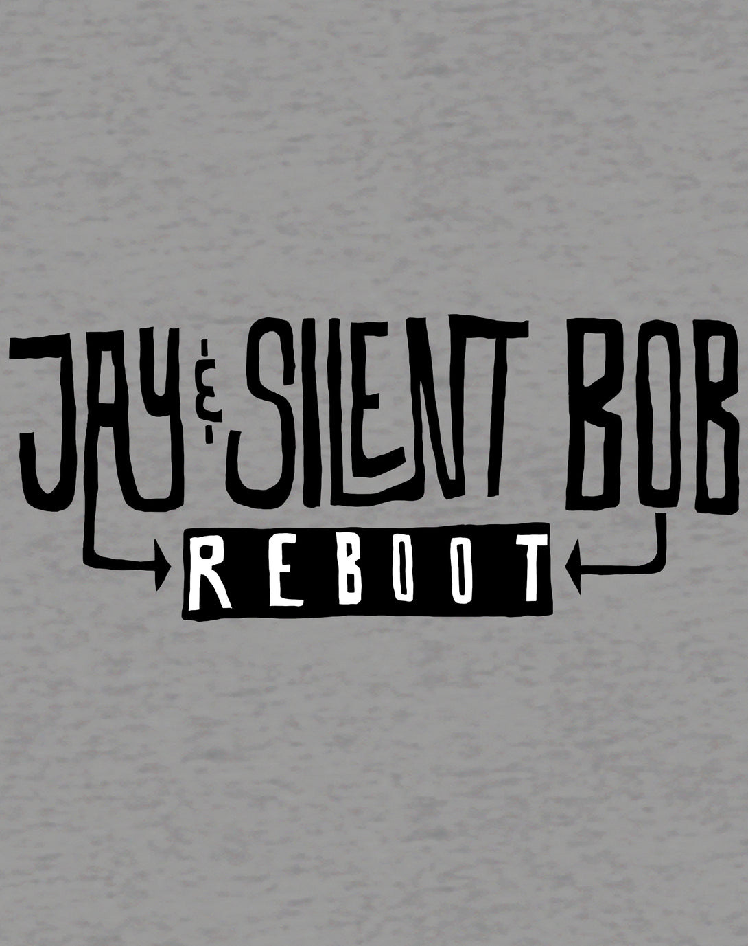 Kevin Smith Jay & Silent Bob Reboot Movie Logo Official Women's T-Shirt Sports Grey - Urban Species Design Close Up