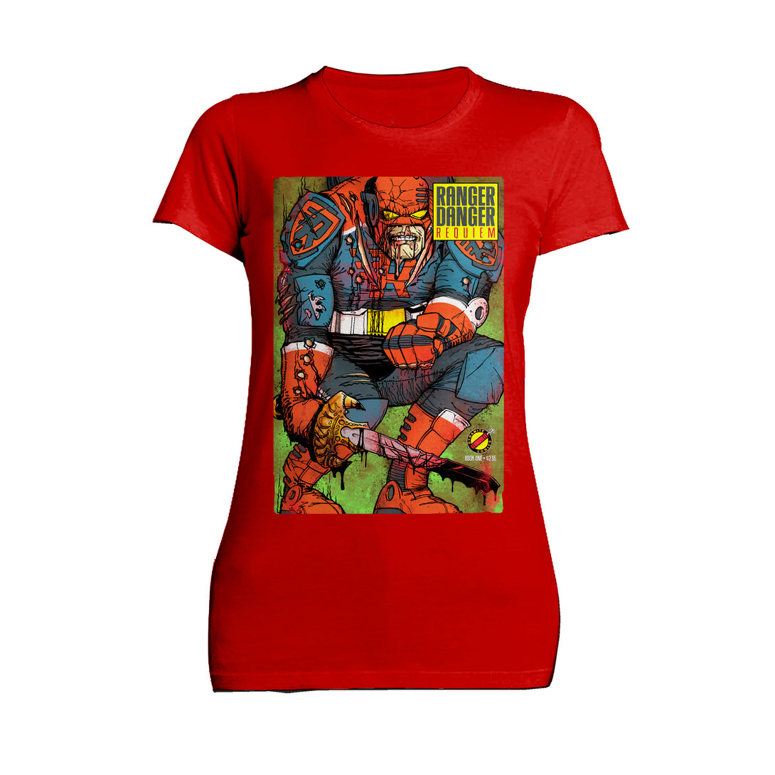 Kevin Smith Jay & Silent Bob Reboot Ranger Danger Requiem Comic Official Women's T-Shirt Red - Urban Species