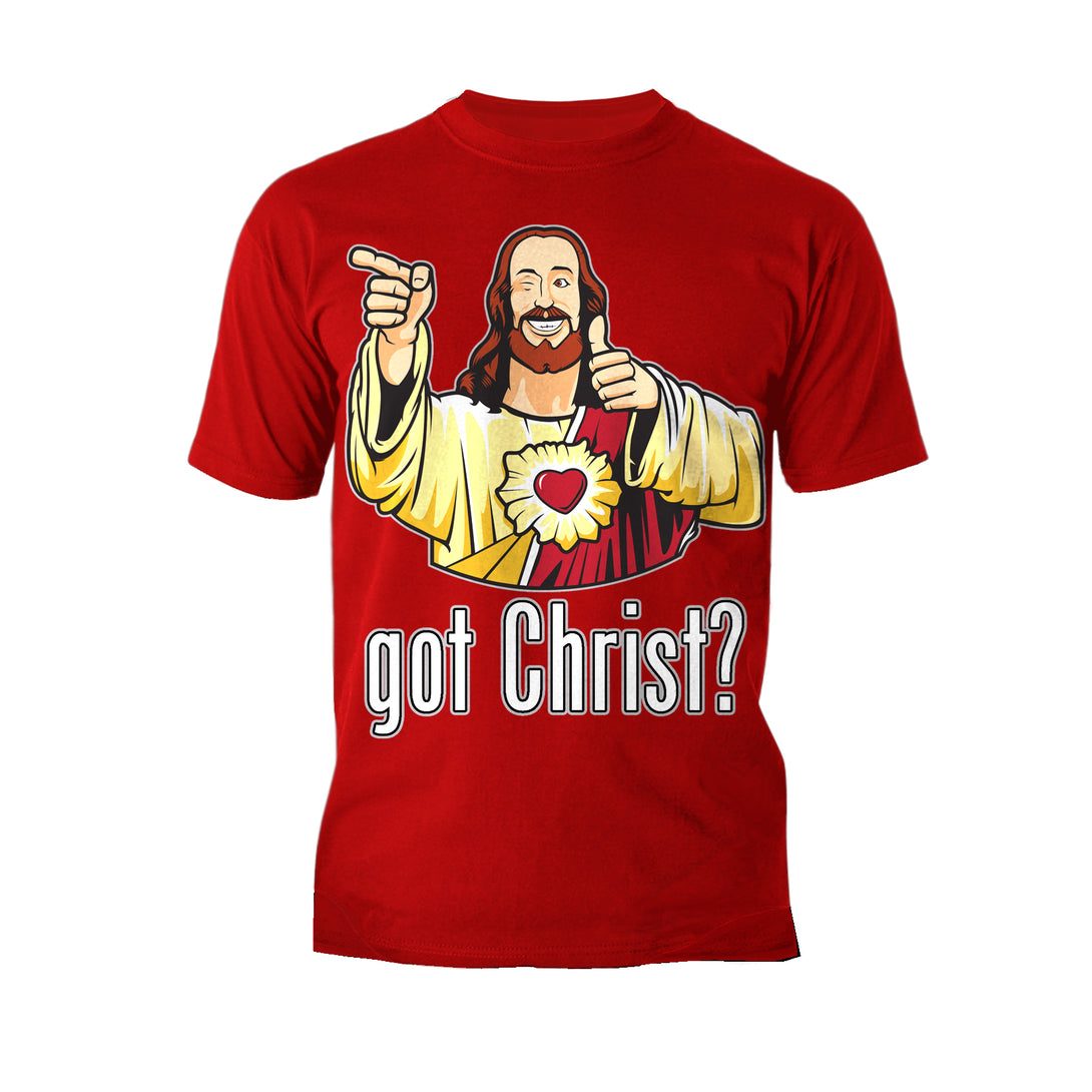 Kevin Smith View Askewniverse Buddy Christ Got FInger Guns Classic Official Men's T-Shirt Red - Urban Species