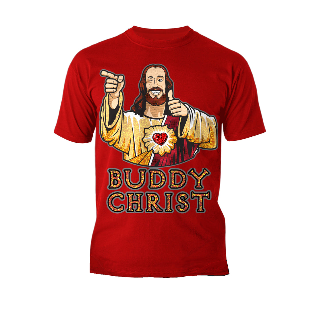 Kevin Smith View Askewniverse Buddy Christ Got Golden Wow Edition Official Men's T-Shirt Red - Urban Species