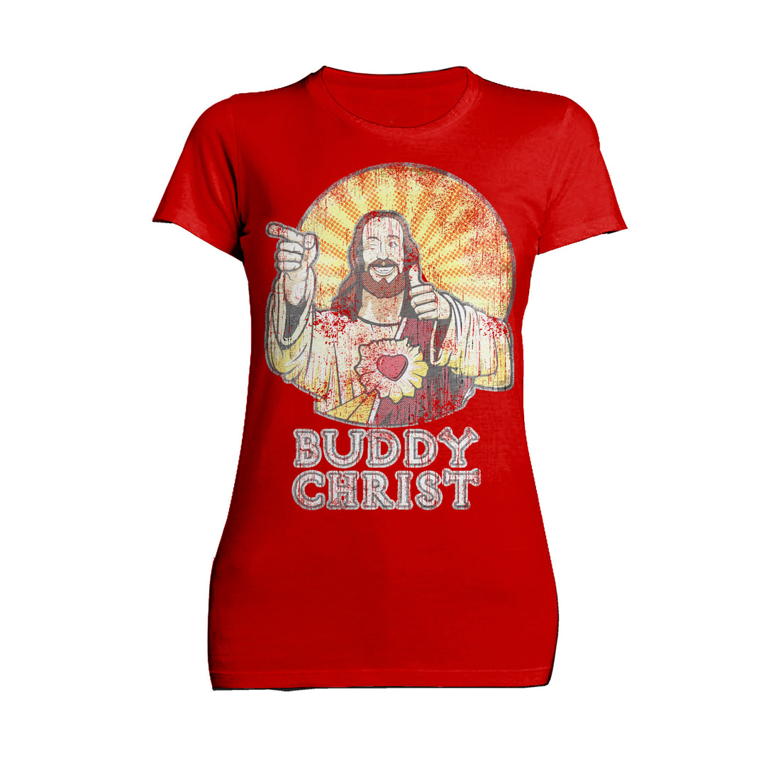Kevin Smith View Askewniverse Buddy Christ Got Summer Vintage Variant Official Women's T-Shirt Red - Urban Species