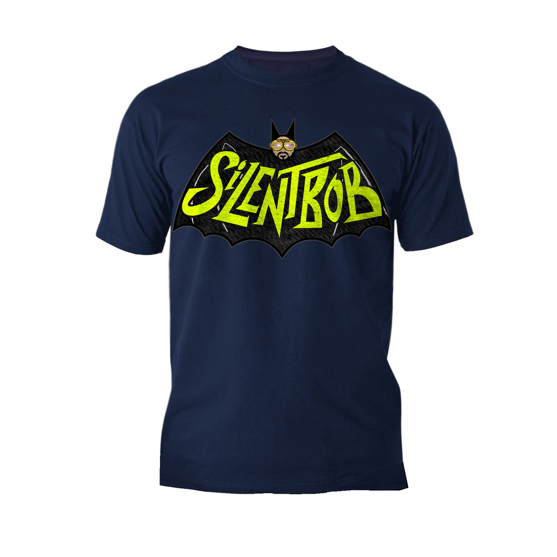 Kevin Smith View Askewniverse Logo Silent Bat Bob Official Men's T-Shirt Navy - Urban Species