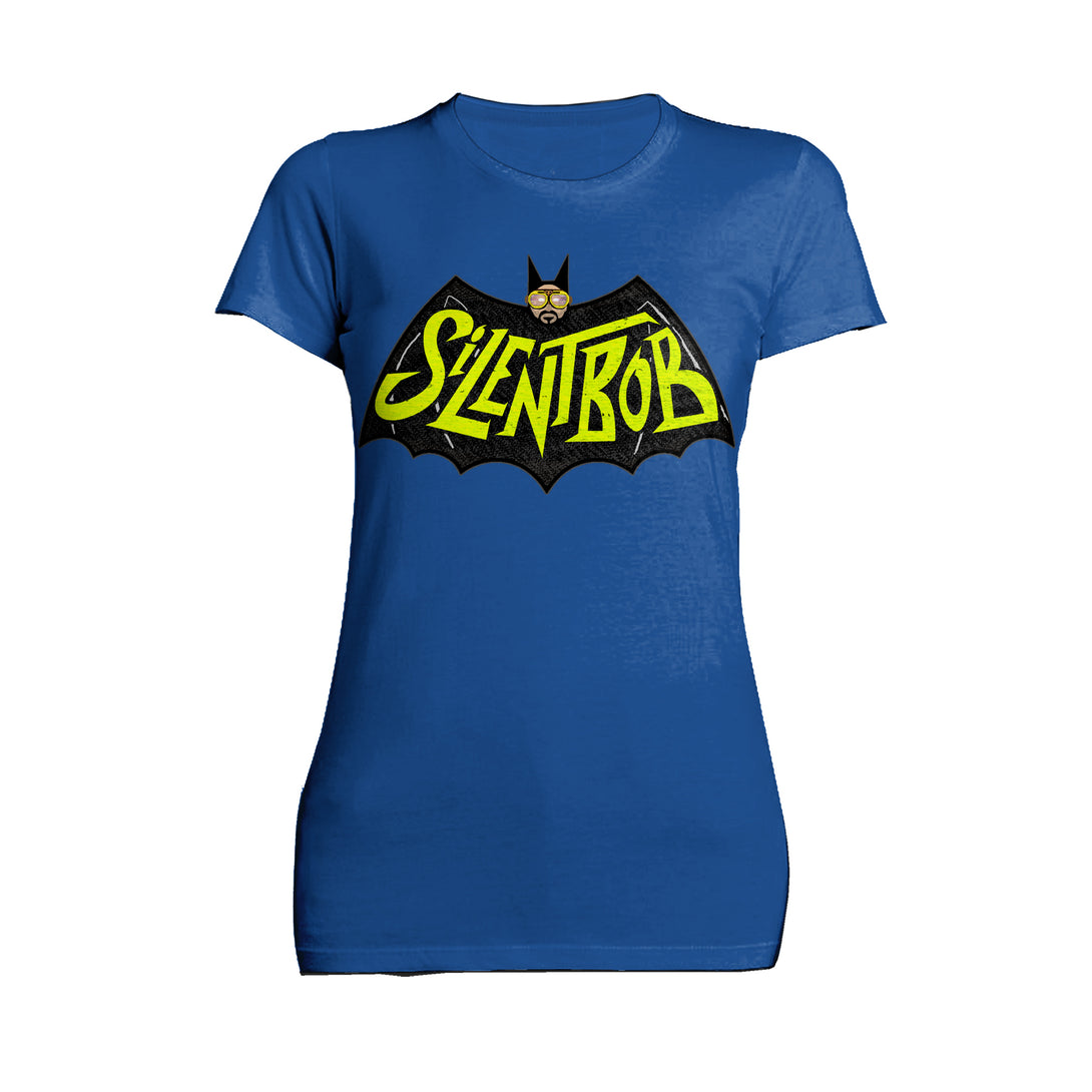 Kevin Smith View Askewniverse Logo Silent Bat Bob Official Women's T-Shirt Blue - Urban Species