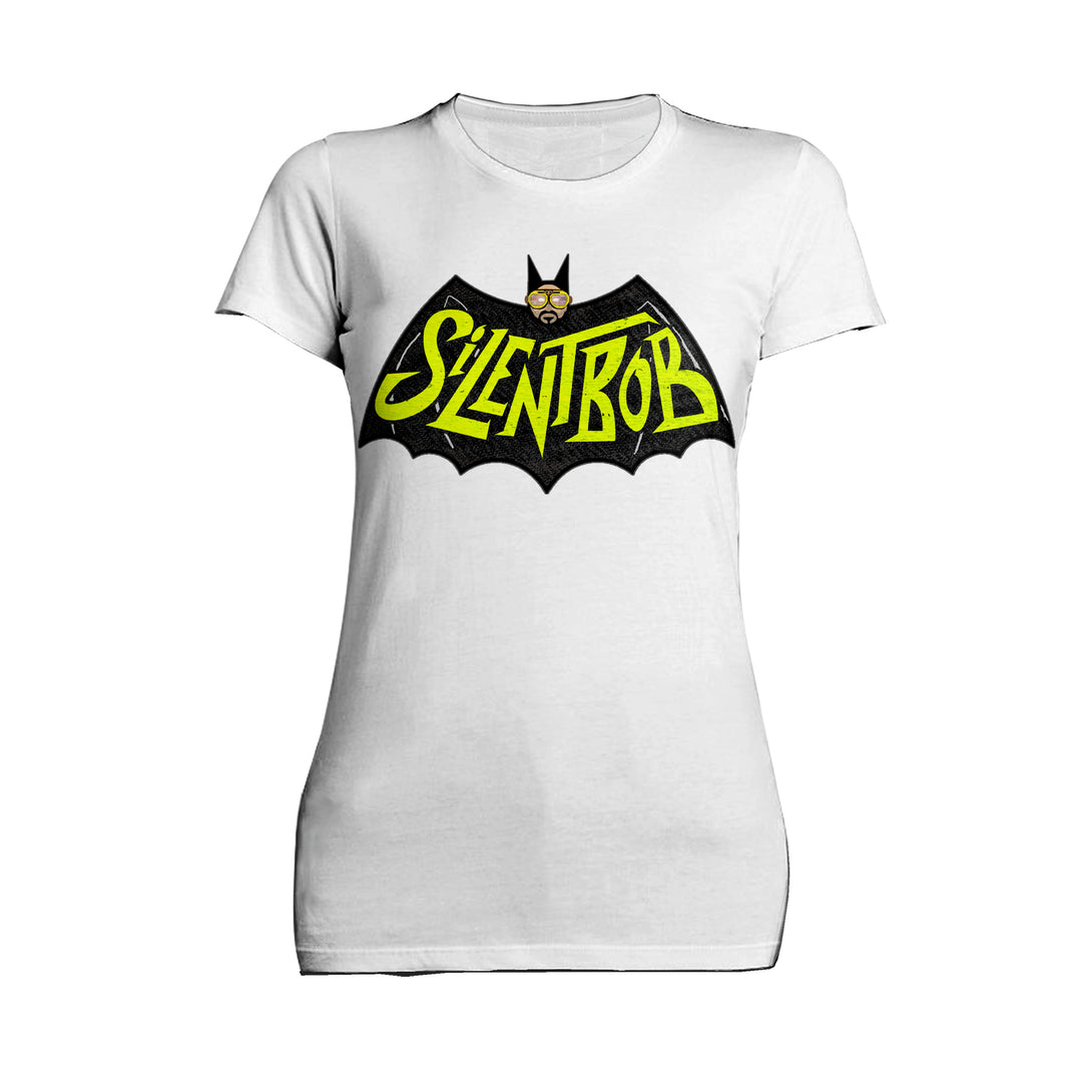 Kevin Smith View Askewniverse Logo Silent Bat Bob Official Women's T-Shirt White - Urban Species