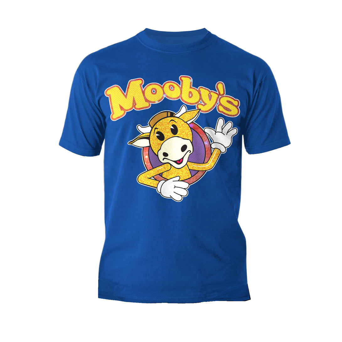 Kevin Smith View Askewniverse Mooby's Logo Golden Calf Edition Official Men's T-Shirt Blue - Urban Species