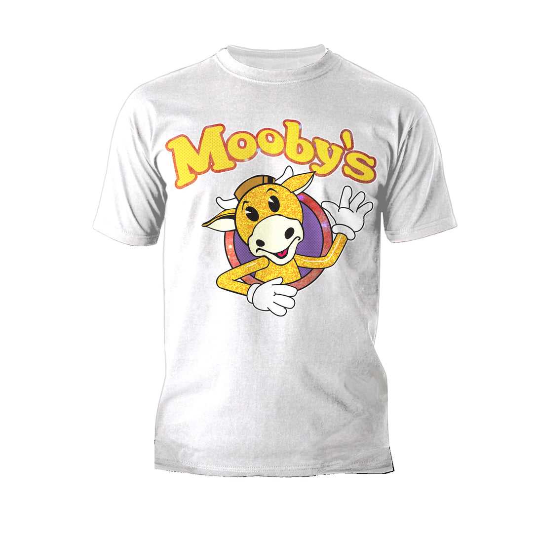 Kevin Smith View Askewniverse Mooby's Logo Golden Calf Edition Official Men's T-Shirt White - Urban Species