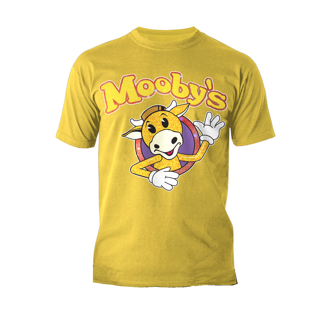 Kevin Smith View Askewniverse Mooby's Logo Golden Calf Edition Official Men's T-Shirt Yellow - Urban Species