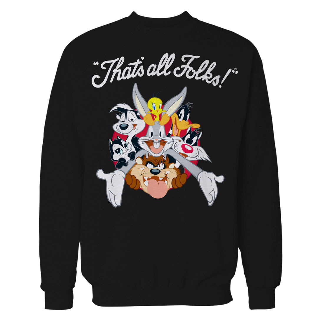 Looney Tunes All Stars That's All Folks Official Sweatshirt Black - Urban Species