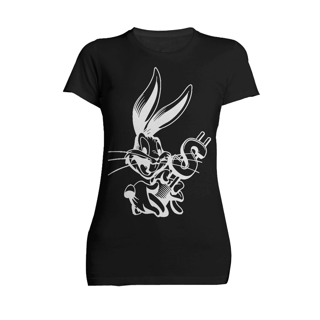 Looney Tunes Bugs Bunny Line Dollar Women's T-shirt Black - Urban Species