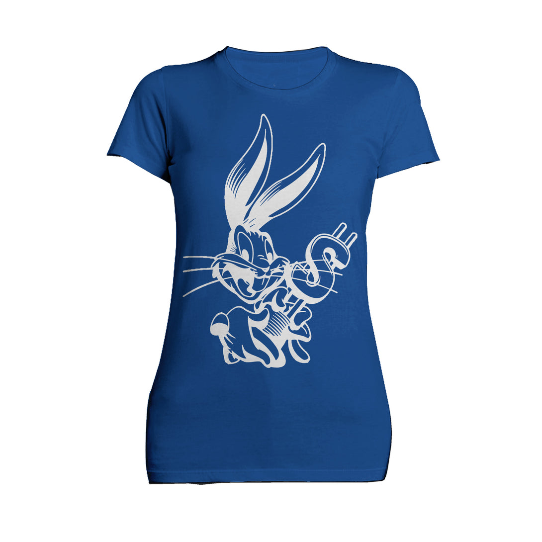 Looney Tunes Bugs Bunny Line Dollar Women's T-shirt Blue - Urban Species