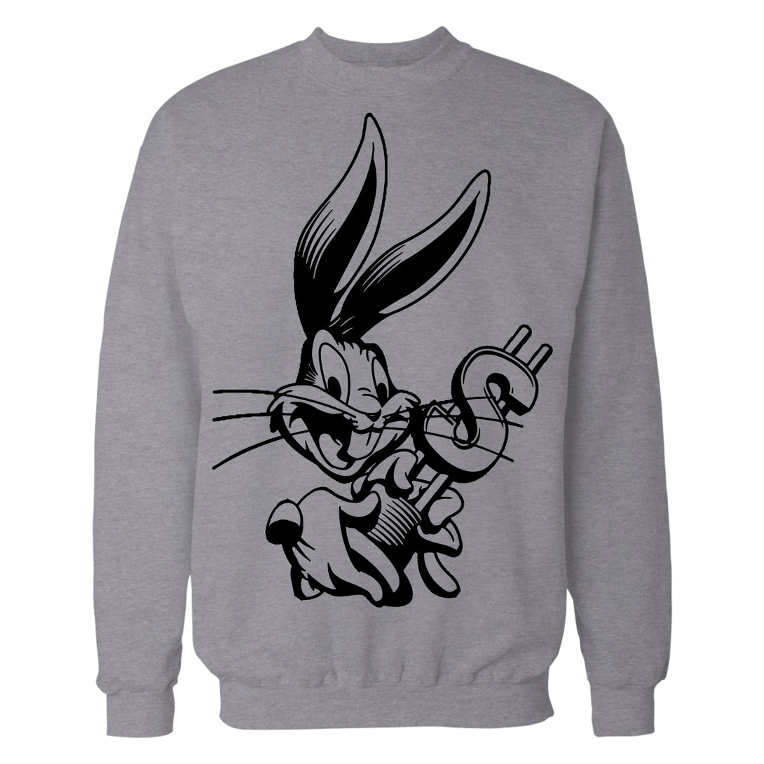 Looney Tunes Bugs Bunny Line Dollar Official Sweatshirt Sports Grey - Urban Species