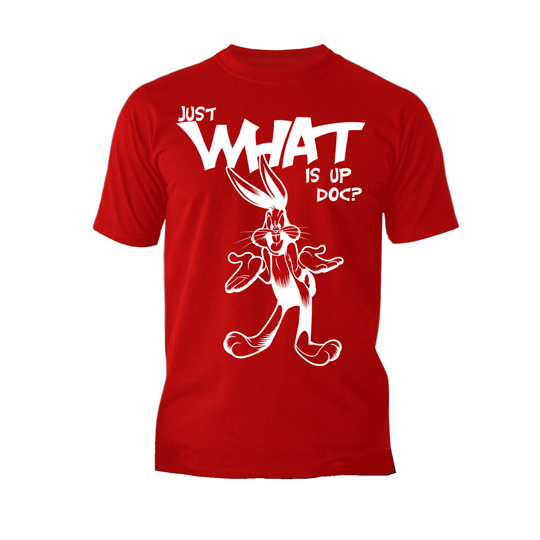 Looney Tunes Bugs Bunny Line Whats Up Doc Official Men's T-shirt Red - Urban Species