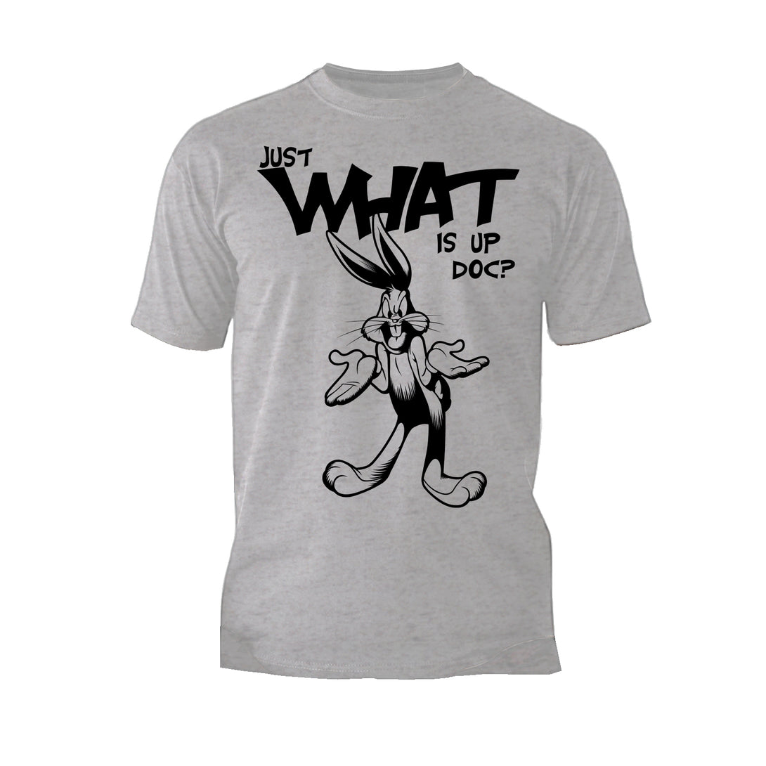 Looney Tunes Bugs Bunny Line Whats Up Doc Official Men's T-shirt Sports Grey - Urban Species