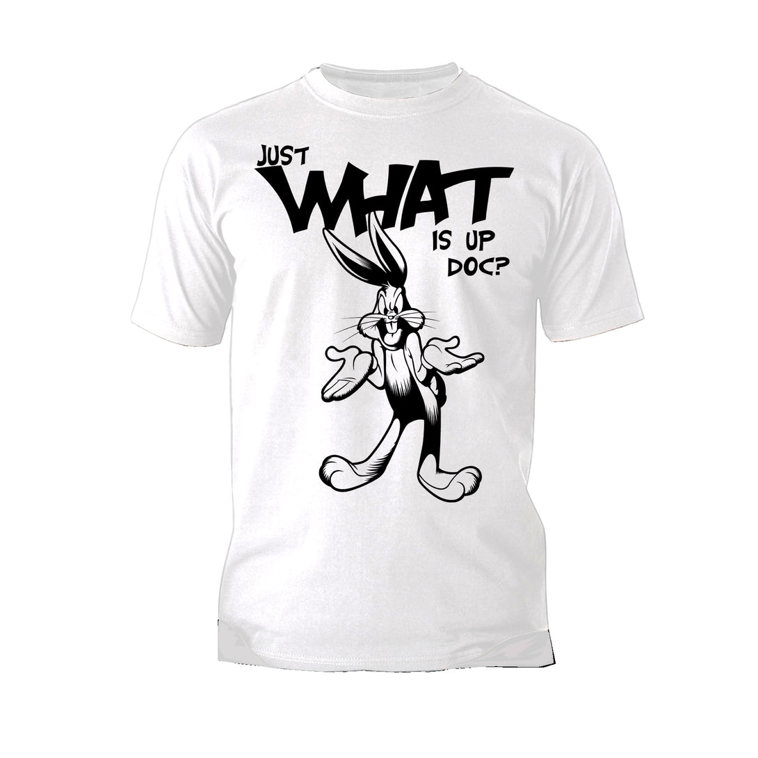 Looney Tunes Bugs Bunny Line Whats Up Doc Official Men's T-shirt White - Urban Species