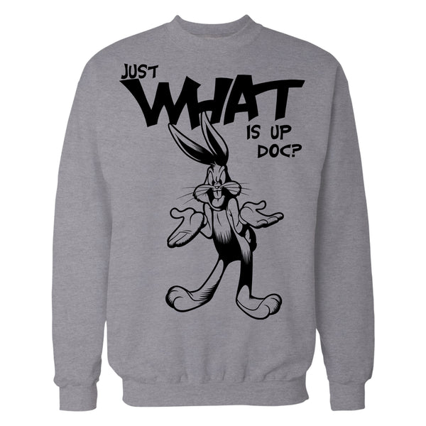 Looney Tunes Bugs Bunny Line Whats Up Doc Official Sweatshirt Sports Grey - Urban Species