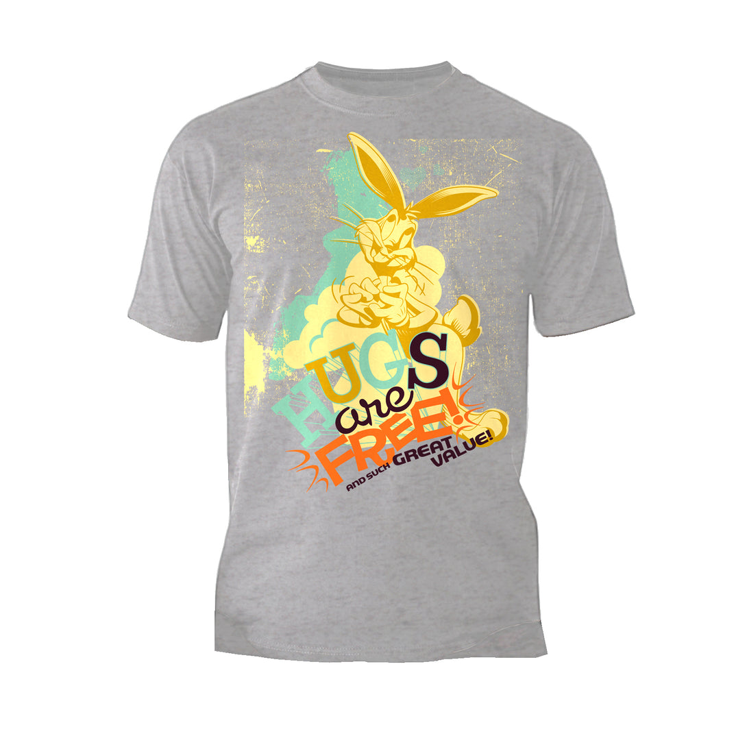 Looney Tunes Bugs Bunny Retro Hugs Free Official Men's T-shirt Sports Grey - Urban Species