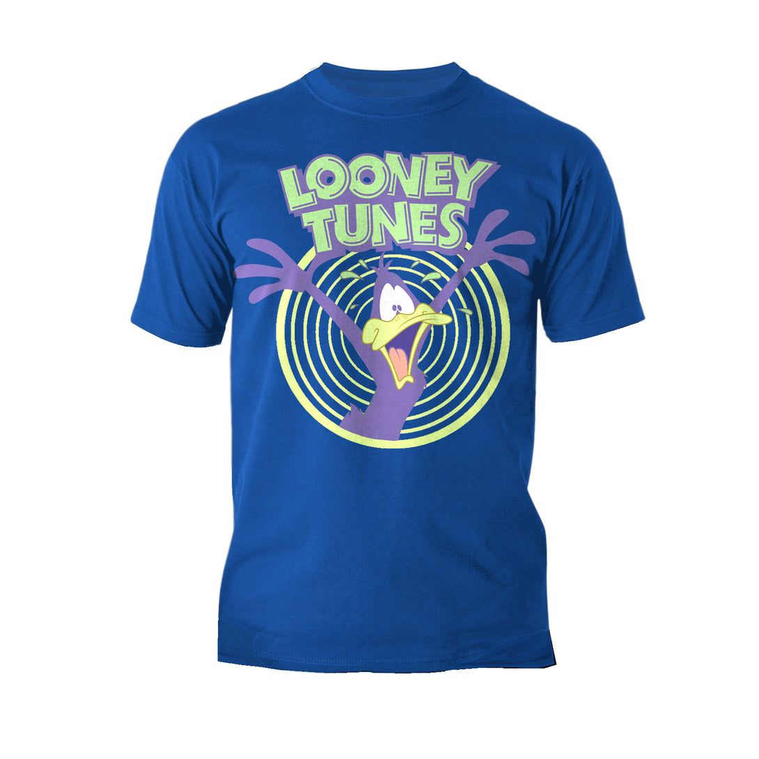 Looney Tunes Daffy Duck Logo Crazy Official Men's T-shirt Blue - Urban Species