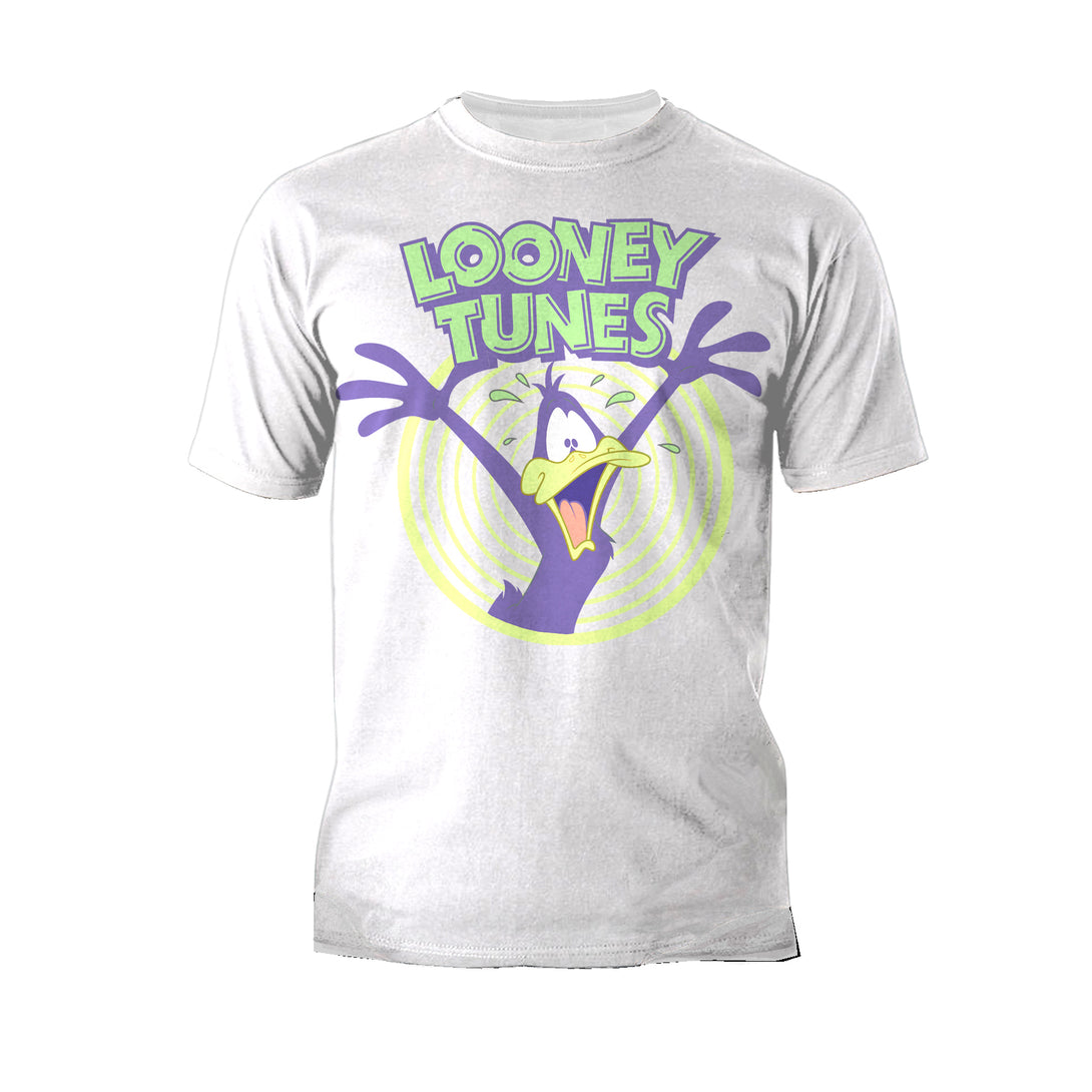 Looney Tunes Daffy Duck Logo Crazy Official Men's T-shirt White - Urban Species
