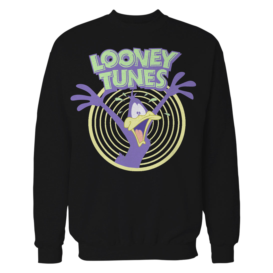 Looney Tunes Daffy Duck +Logo Crazy Official Sweatshirt Black - Urban Species