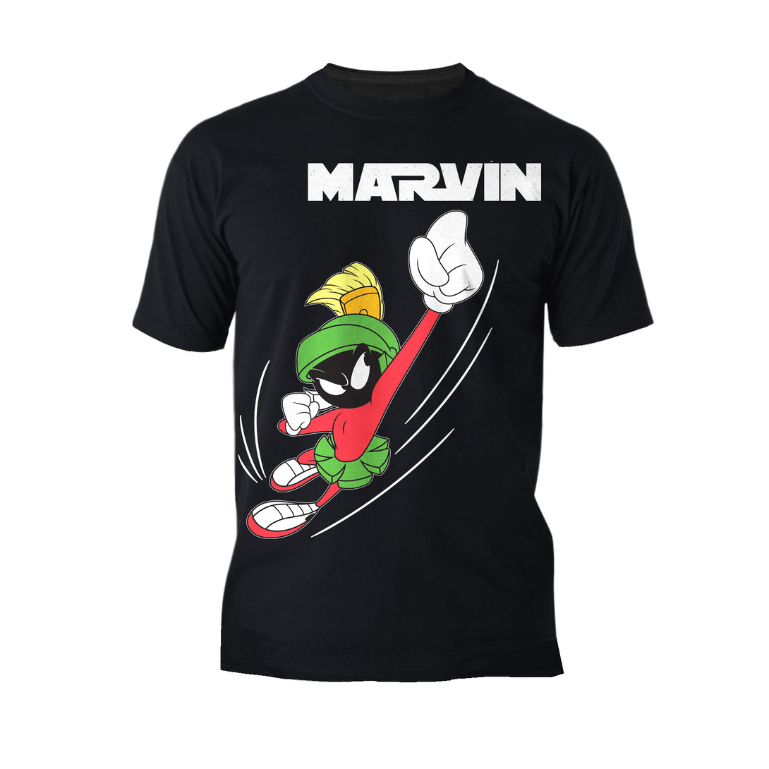 Looney Tunes Marvin Flying Martian Official Men's T-shirt Black - Urban Species