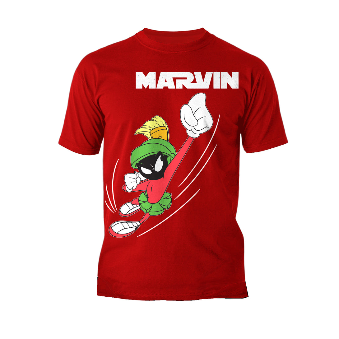 Looney Tunes Marvin Flying Martian Official Men's T-shirt Red - Urban Species