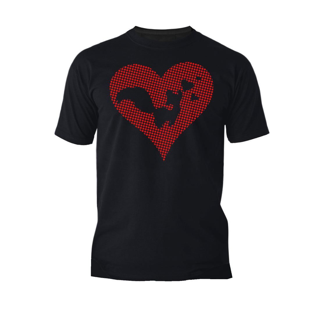 Looney Tunes Pepe Le Pew Logo Love Heart Official Men's T-shirt Black - Urban Species