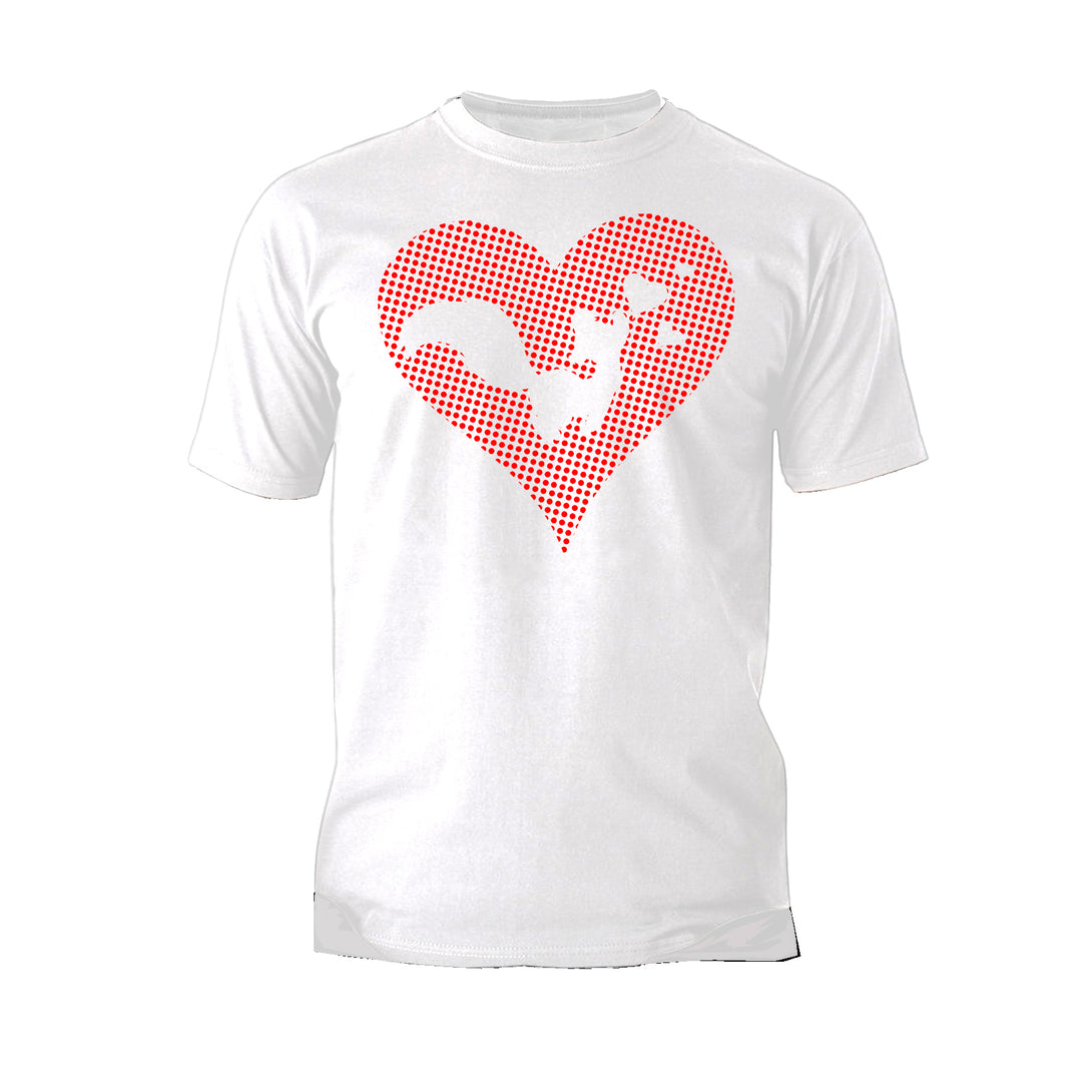 Looney Tunes Pepe Le Pew Logo Love Heart Official Men's T-shirt White - Urban Species