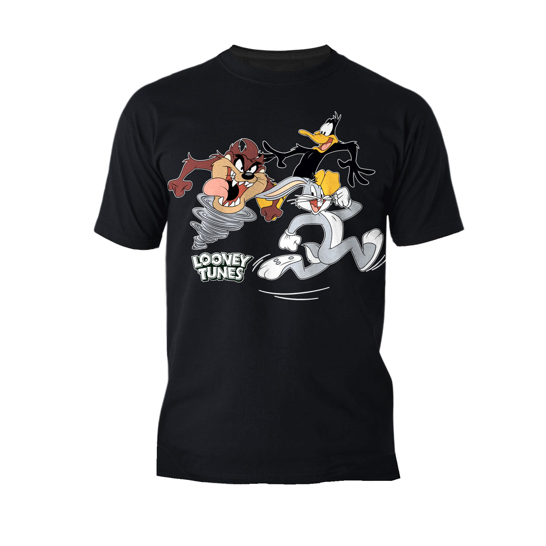 Looney Tunes Trio Bugs Daffy Taz Official Men's T-shirt Black - Urban Species