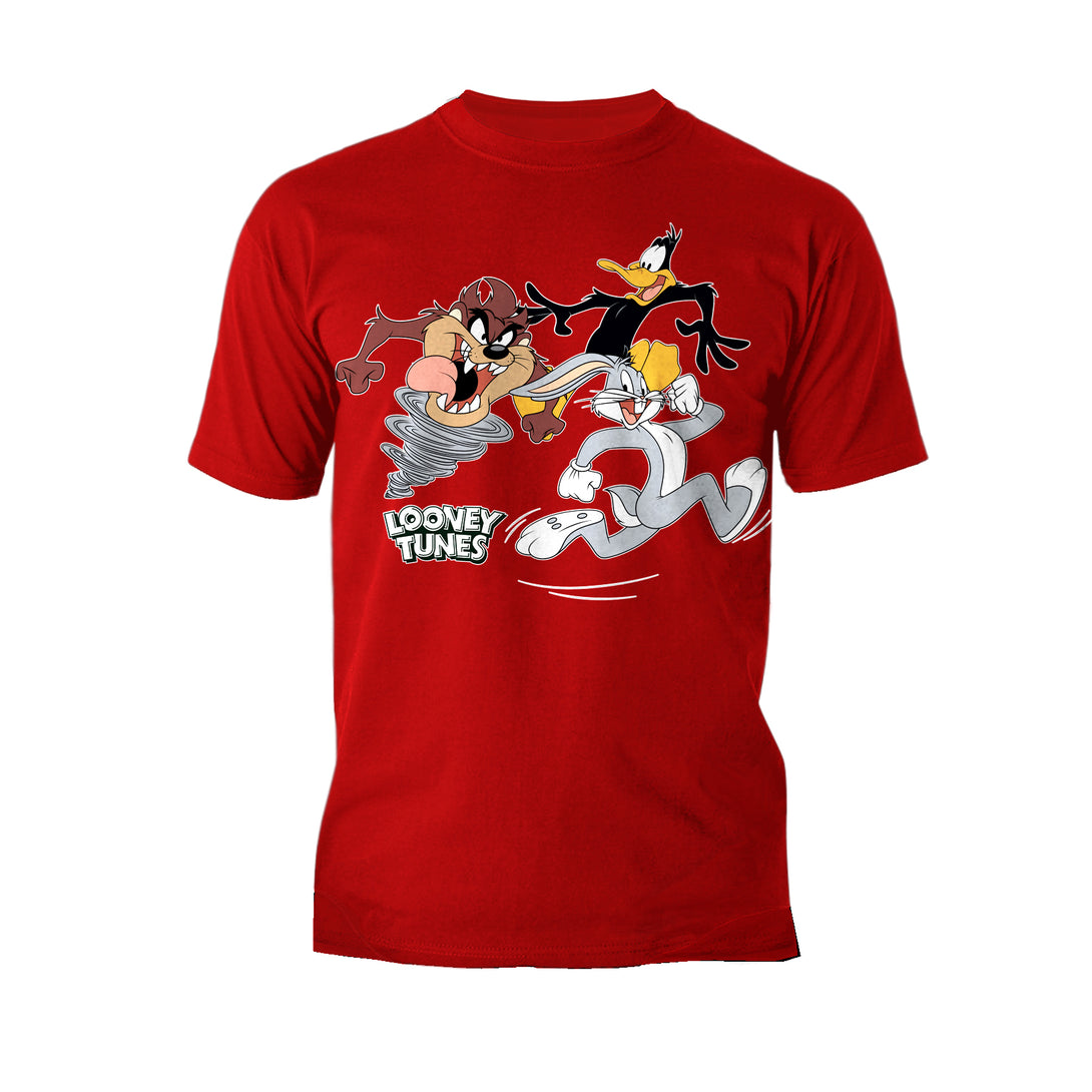 Looney Tunes Trio Bugs Daffy Taz Official Men's T-shirt Red - Urban Species