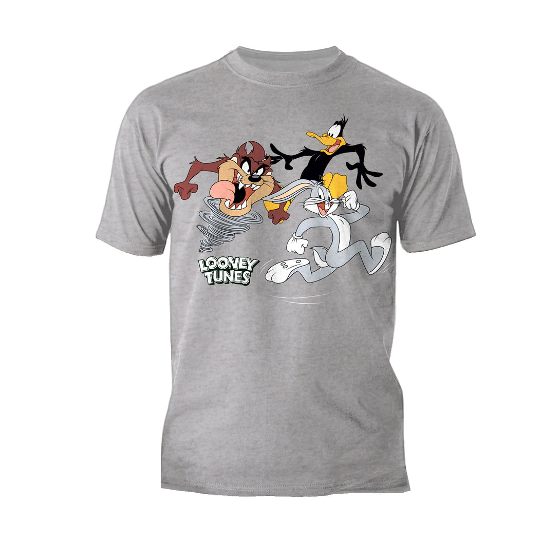 Looney Tunes Trio Bugs Daffy Taz Official Men's T-shirt Sports Grey - Urban Species